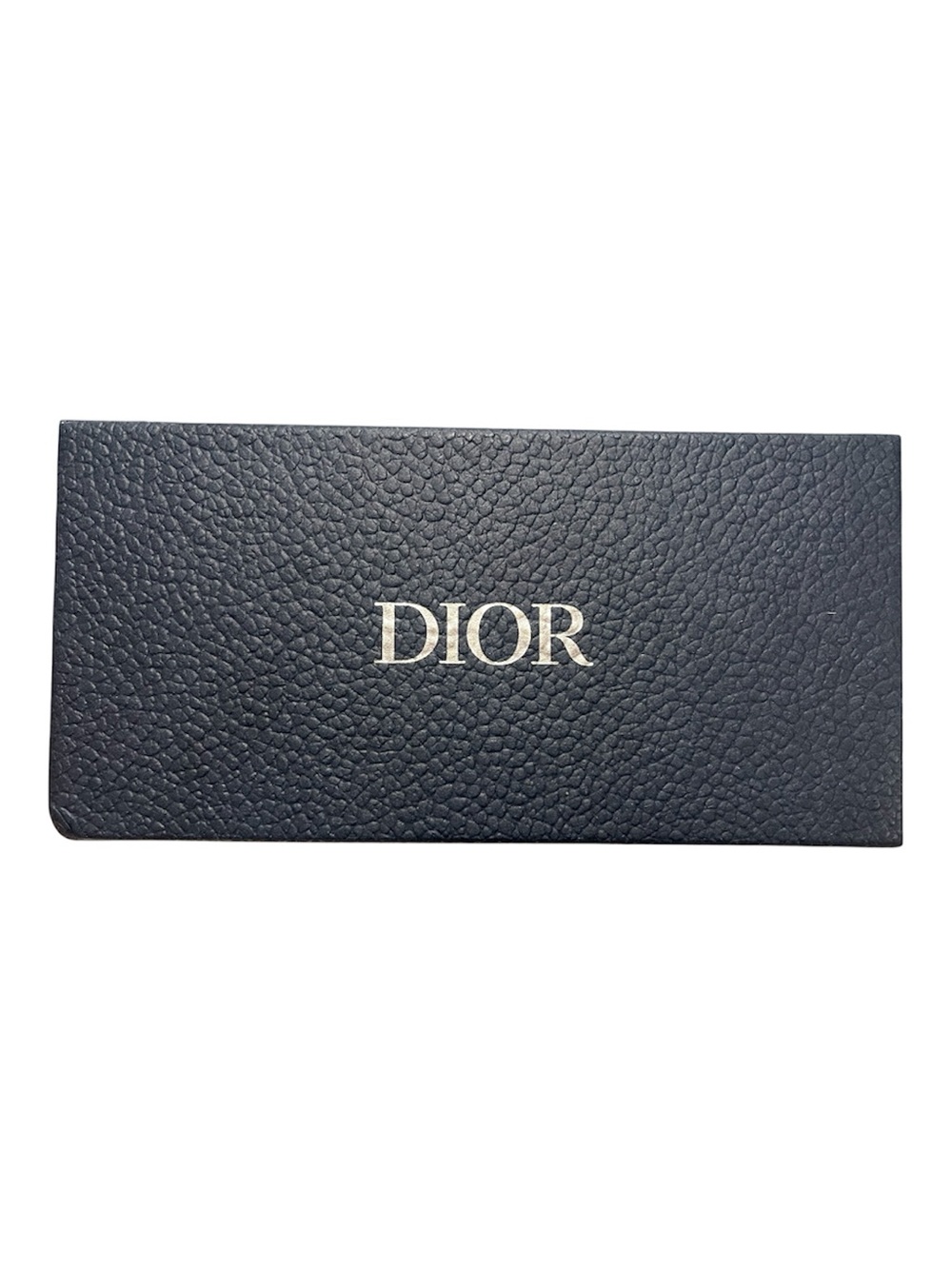 Dior Blue Textured Sunglasses Case with Gold Logo